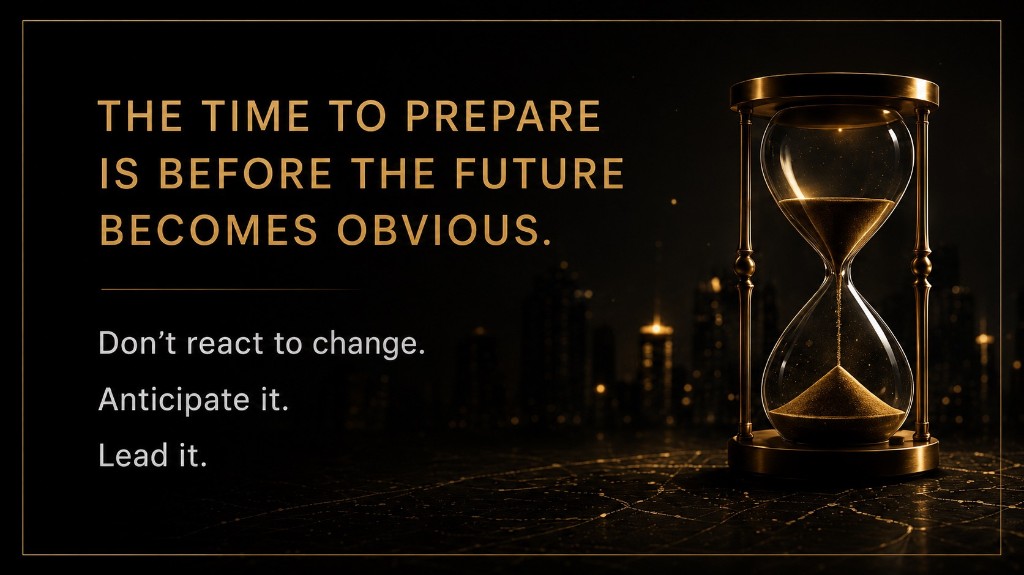 The time to prepare is before the future becomes obvious